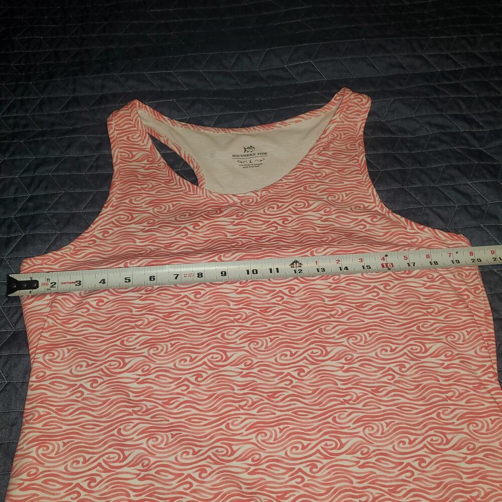 Southern Tide Willa Racing Waves UPF Performance Dress Rosewood Red Size L - Picture 7 of 8